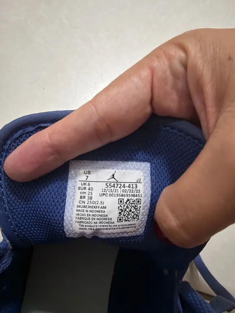 tênis nike air jordan 1 mid azul e verde 38