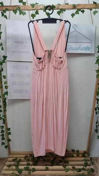 Vestido midi rosa G