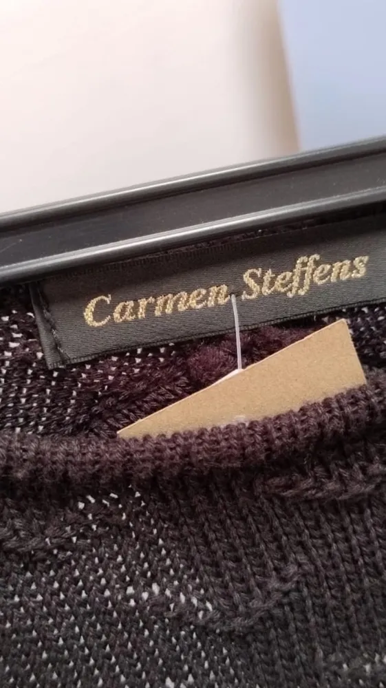 Vestido Carmen Steffens preto tricot P/M