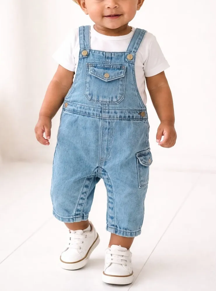 Macacão jeans infantil Zara 3-6 meses