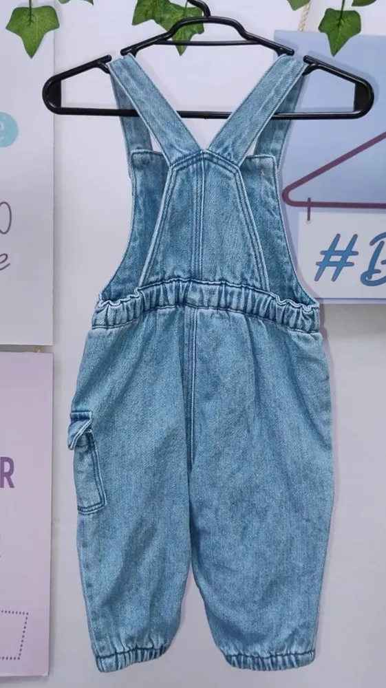 Macacão jeans infantil Zara 3-6 meses