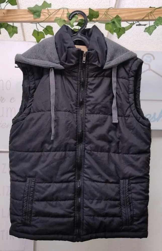 Colete infantil puffer preto 14