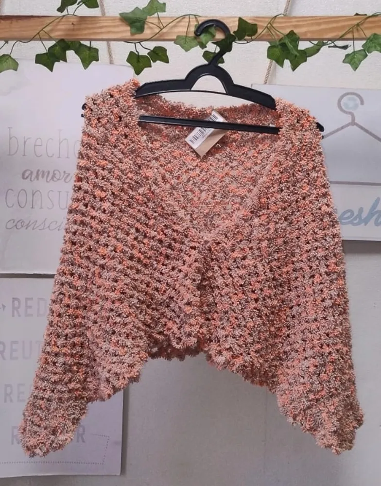 Poncho tricot tamanho único