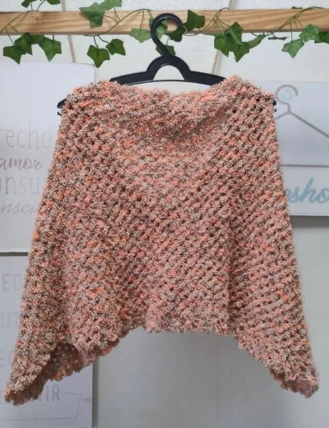 Poncho tricot tamanho único