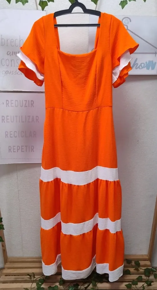 Vestido 3 marias laranja G