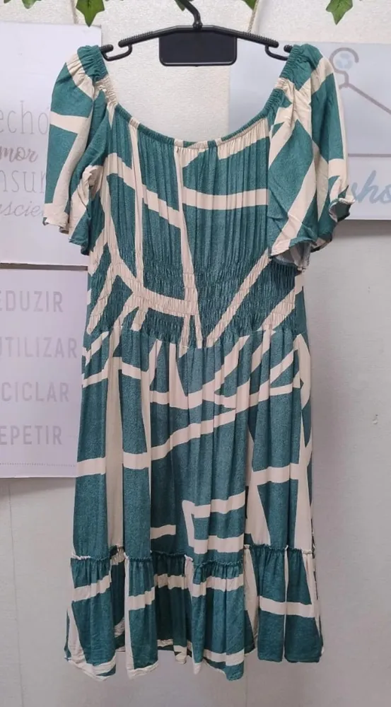 Vestido verde estampado G2