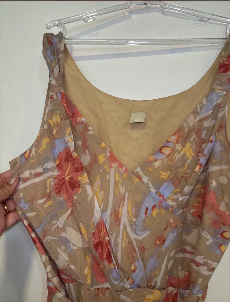 vestido de seda midi estampado