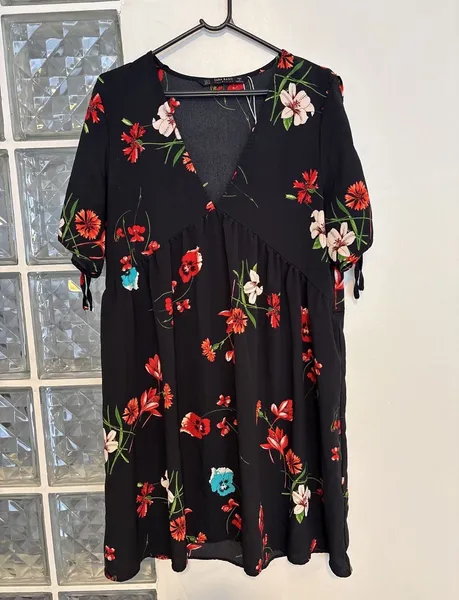 vestido estampado largo da Zara