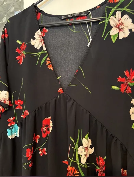 vestido estampado largo da Zara