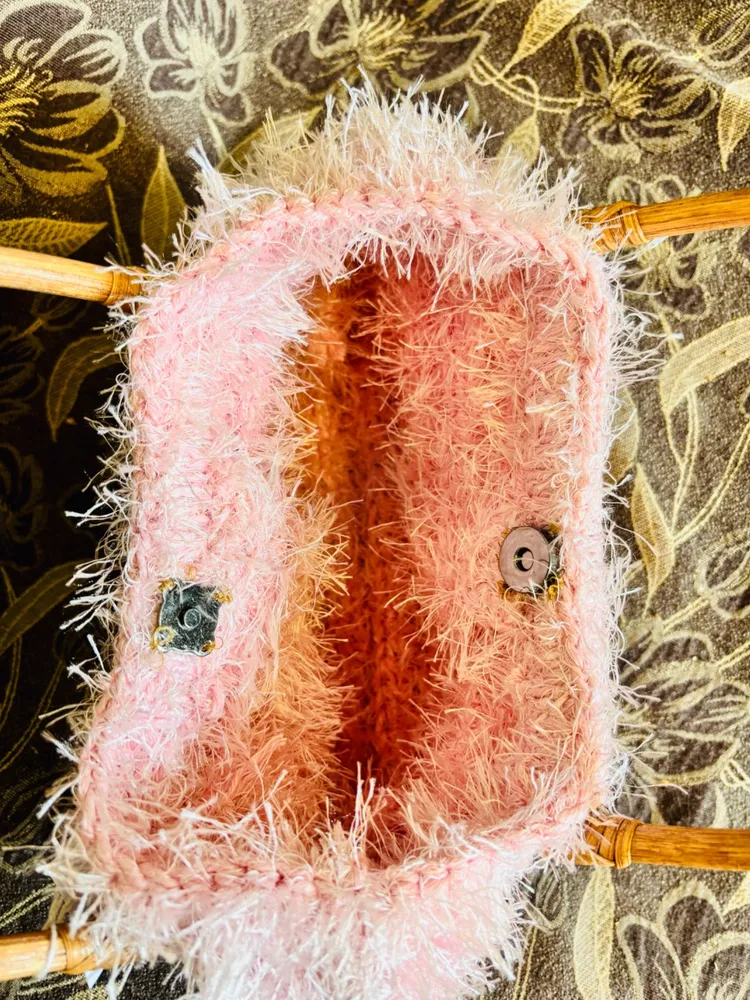 bolsa de pelinhos rosa chiclete