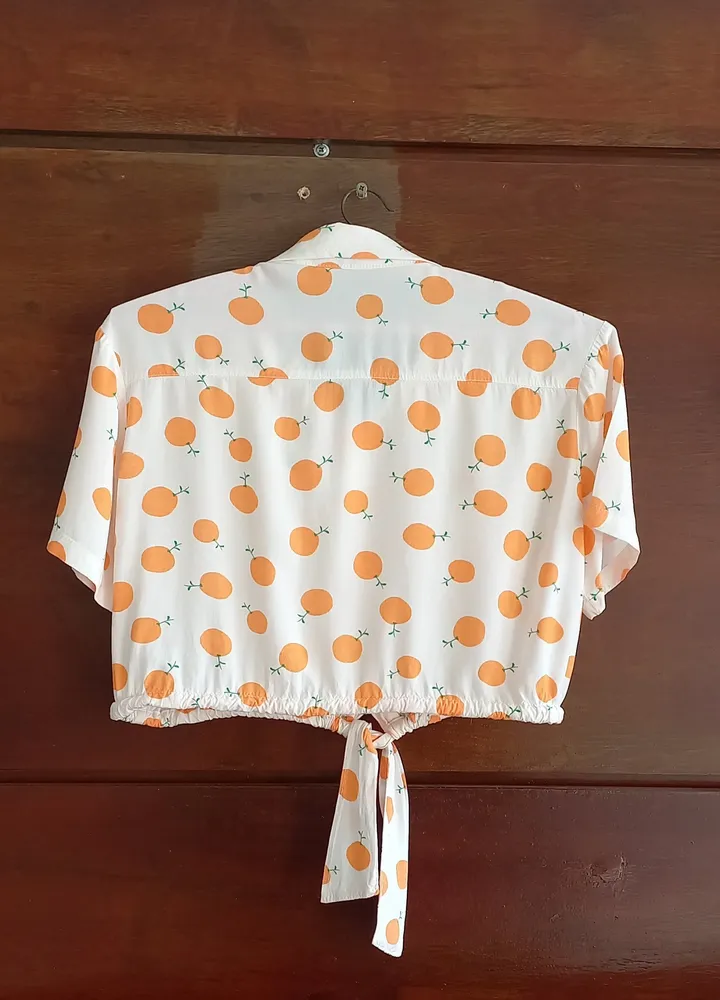 Cropped estampado tamanho M