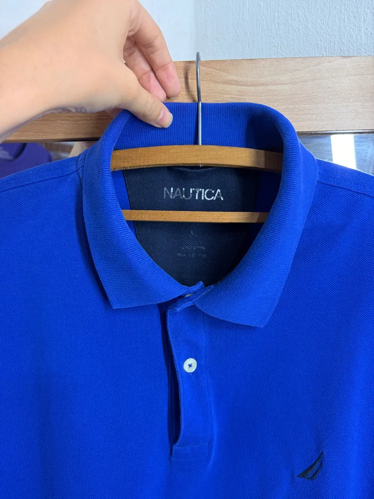 CAMISA MASC. GL. POLO BASICA AZUL BIC MG. CURTA