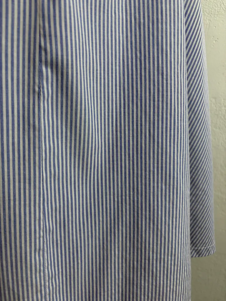 VESTIDÔW TRICOLINE LISTRAS AZUL & BRANCA