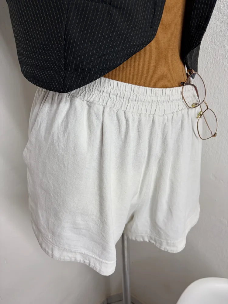 SHORT FEM. BOX LINEN BLEND CINT. ALTA
