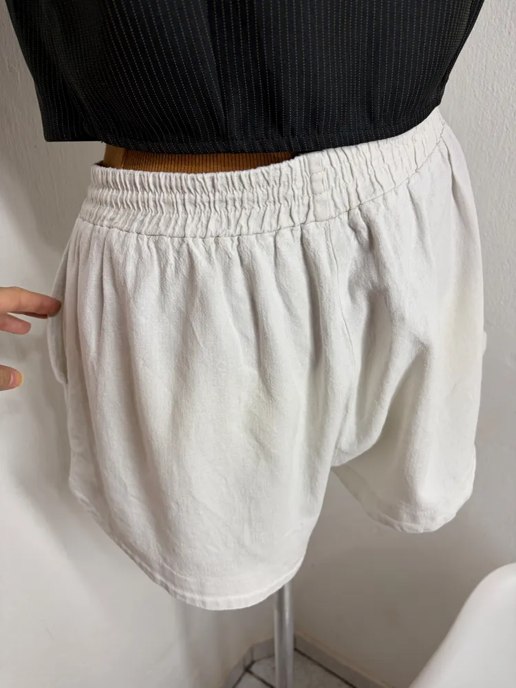 SHORT FEM. BOX LINEN BLEND CINT. ALTA