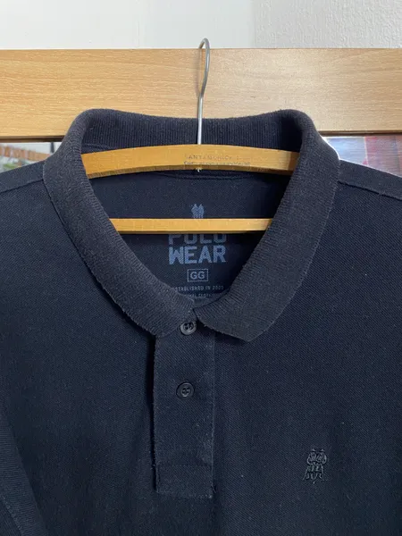 CAMISA GL. POLO BASIC PRETA MG. CURTA