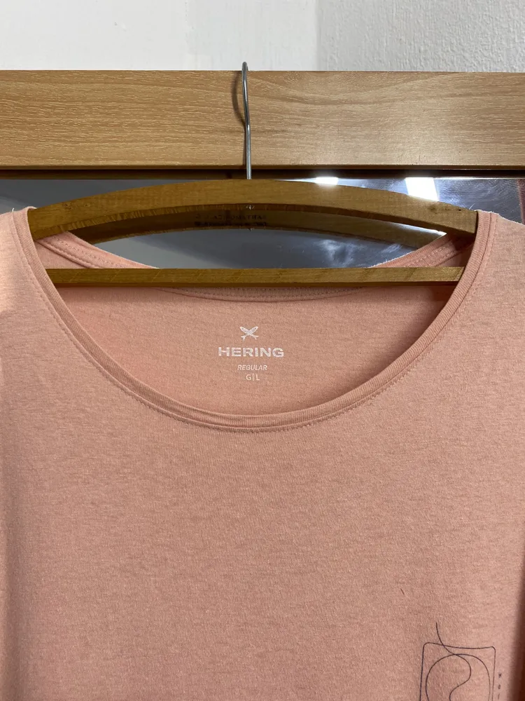 BLUSA MASC. BASIC ROSA SUTIL WELLBEING MG. CURTA