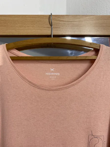 BLUSA MASC. BASIC ROSA SUTIL WELLBEING MG. CURTA