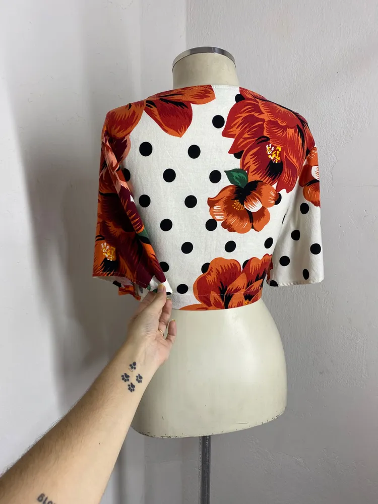 CROPPED LINEL ESTAMPA CHITA MG. AMPLA