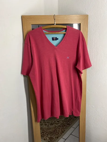 BLUSA GOLA V VERMELHA MG. CURTA