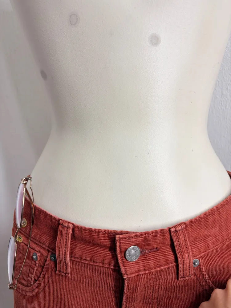 CALÇA UNISSEX CORDUROY TERRACOTA SKINNY LEVIS 511 W32 L32