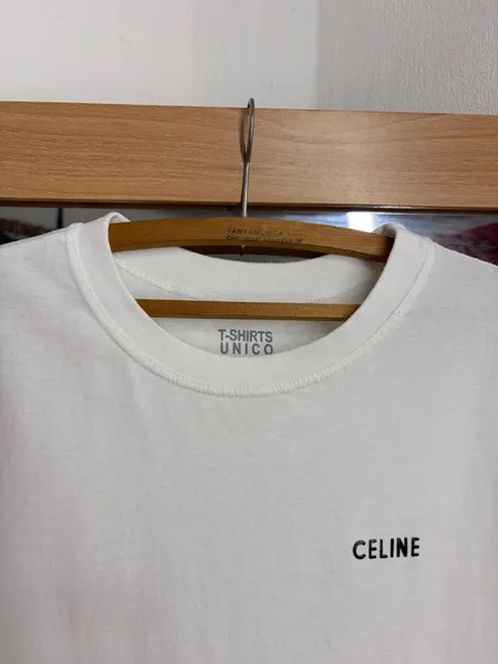 T-SHIRT BASIC BRANCA CELINE MG. CURTA