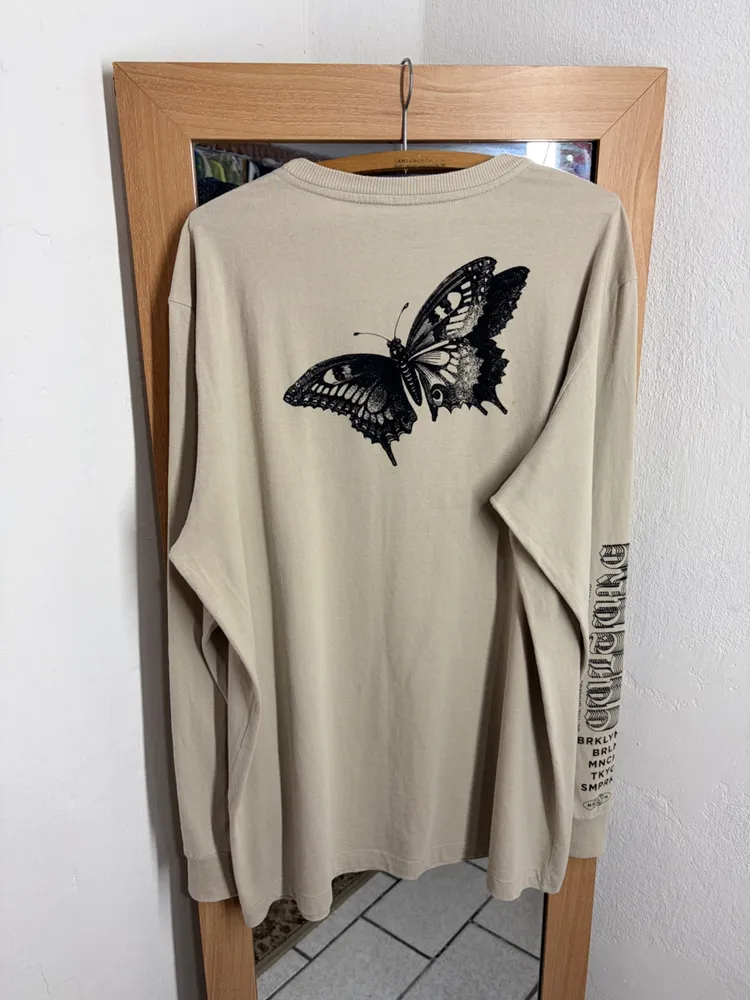 BLUSA MASC. REGULAR FIT MAKE SOME NOISE BEGE MG. LONGA