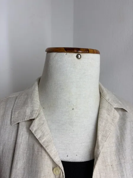 CAMISA MASC. LINEN BLEND MG. CURTA