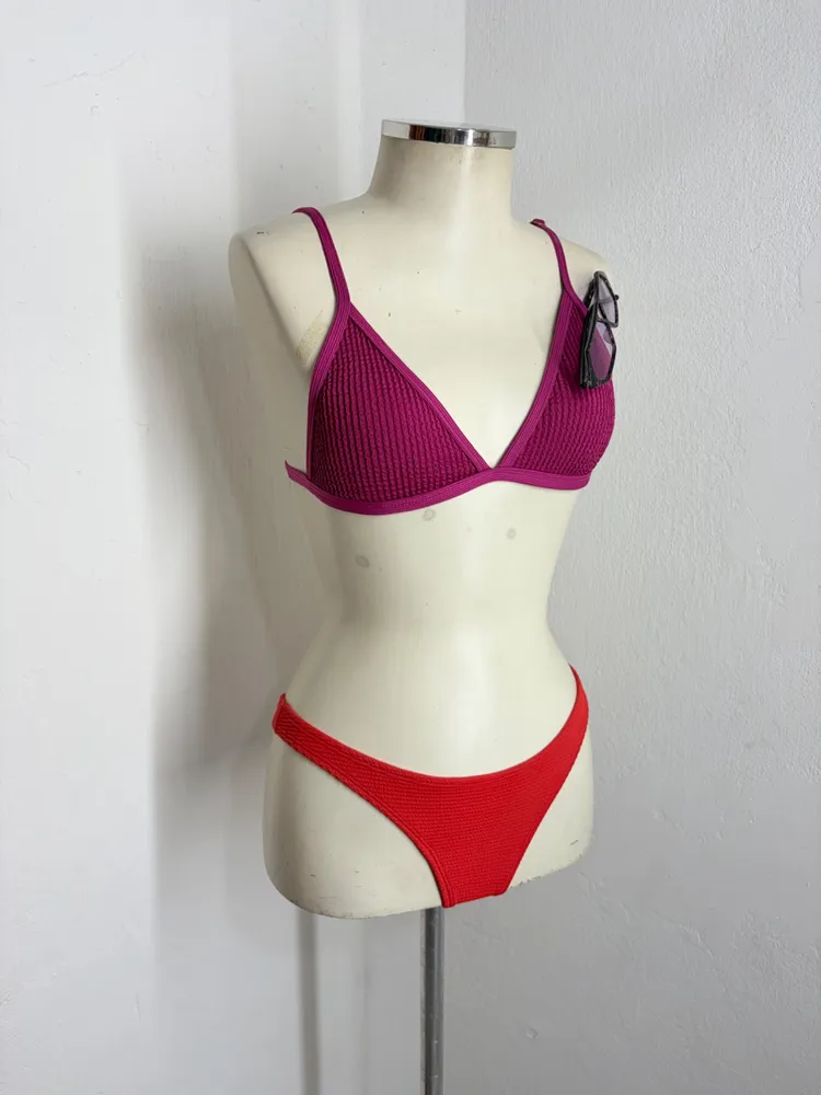 TOP PRAIA ALÇA FIXA REGULAVEL FUCSIA