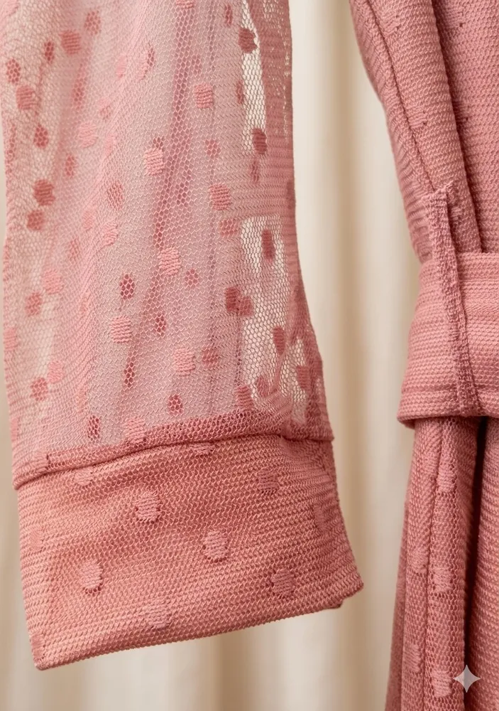 vestido de fezta Rosa com tule com poá