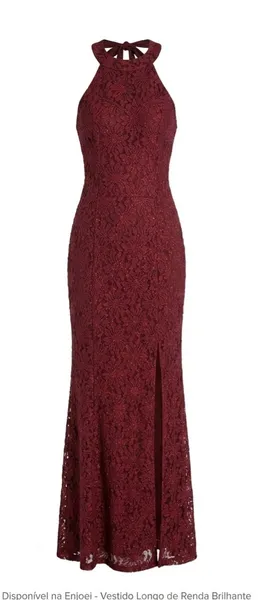 Vestido vinho de festa Tam PP