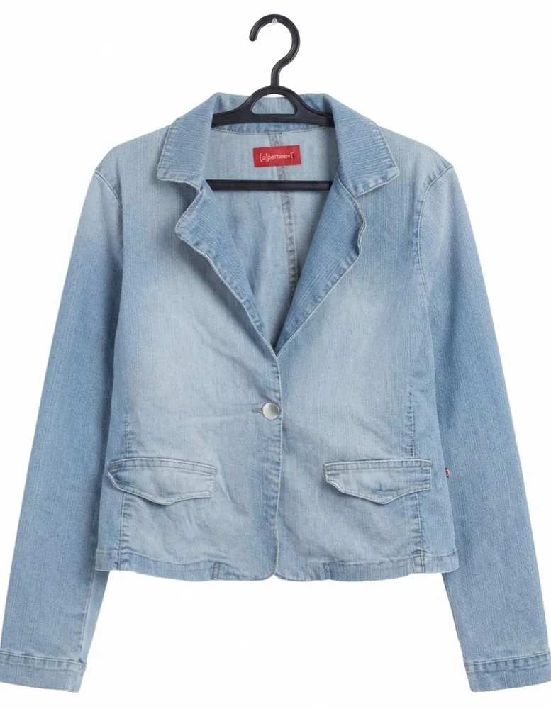 Jaqueta jeans feminina Tam G
