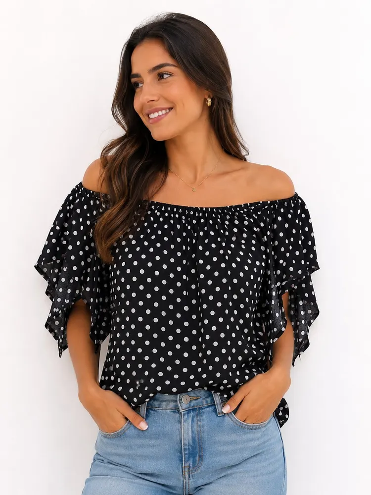 Blusa feminina poá Tamanho M
