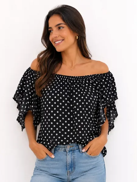Blusa feminina poá Tamanho M