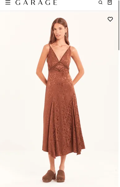 vestido boho marrom garage lia