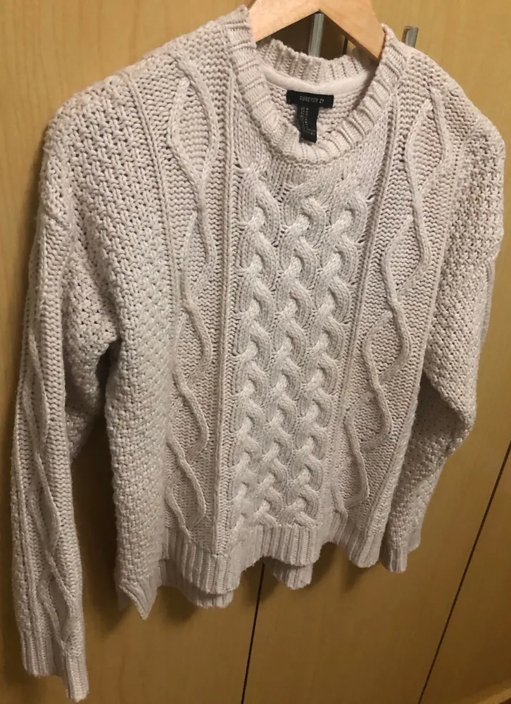 Blusa de tricô forever 21 bege m