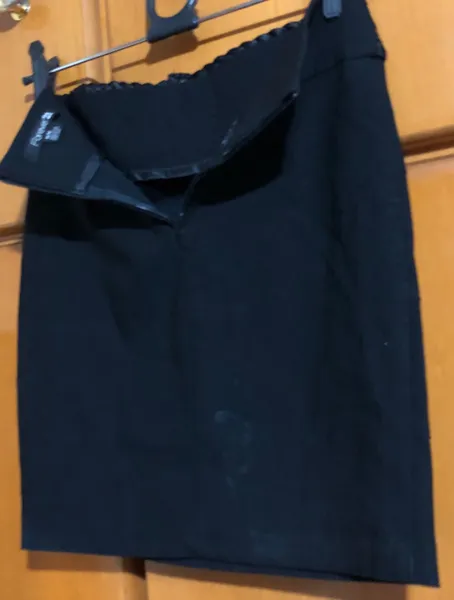 Saia preta com cinto forever 21 m