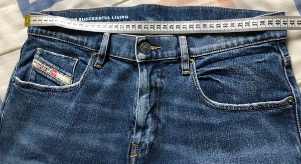 Saia jeans azul four one 38