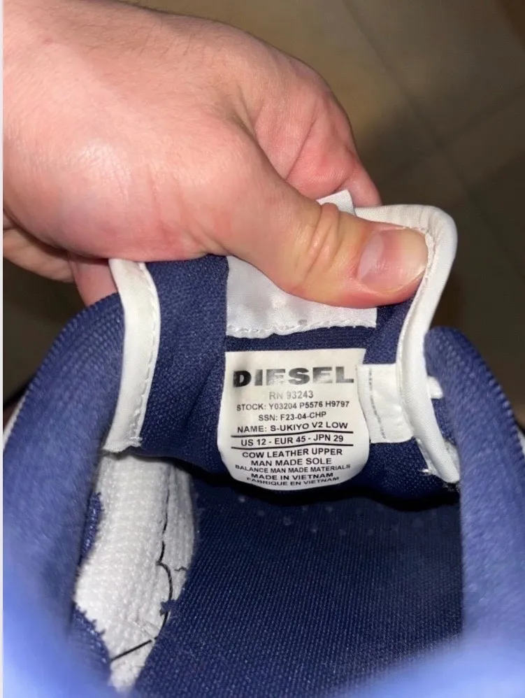 Tênis diesel s-ukiyo v2 low azul e branco