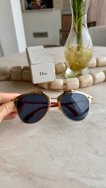 ÓCULOS DE SOL CHRISTIAN DIOR DOURADO ORIGINAL