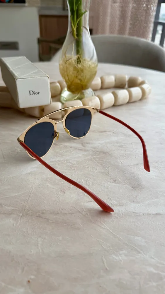 ÓCULOS DE SOL CHRISTIAN DIOR DOURADO ORIGINAL