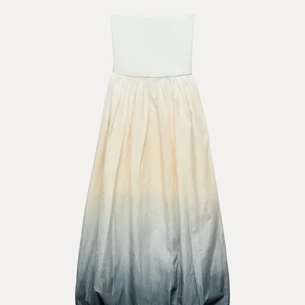VESTIDO ZARA TOMARA QUE CAIA MIDI BALONÊ DEGRADÊ