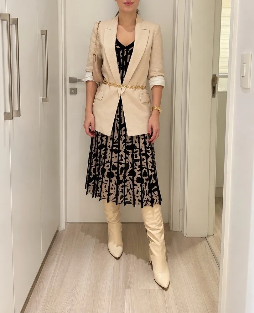 VESTIDO ANIMALE MALHA ESTAMPADO P