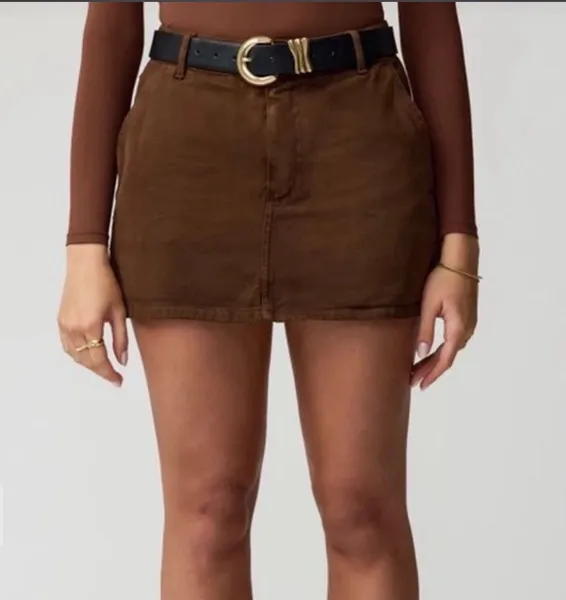 Shorts saia Las Clothing marrom 38