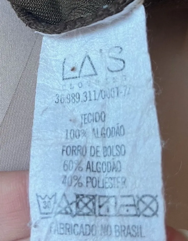 Shorts saia Las Clothing marrom 38