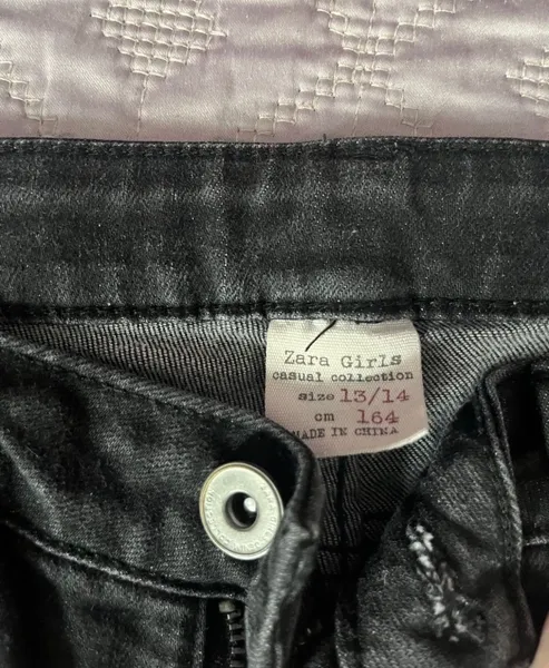 Calça jeans Zara preta skinny