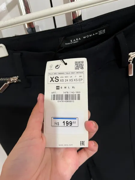 Calça Zara tamanho PP (32-34)