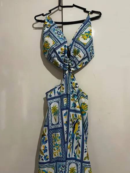 Vestido longo estampado inspiração Farm (tamanho único)