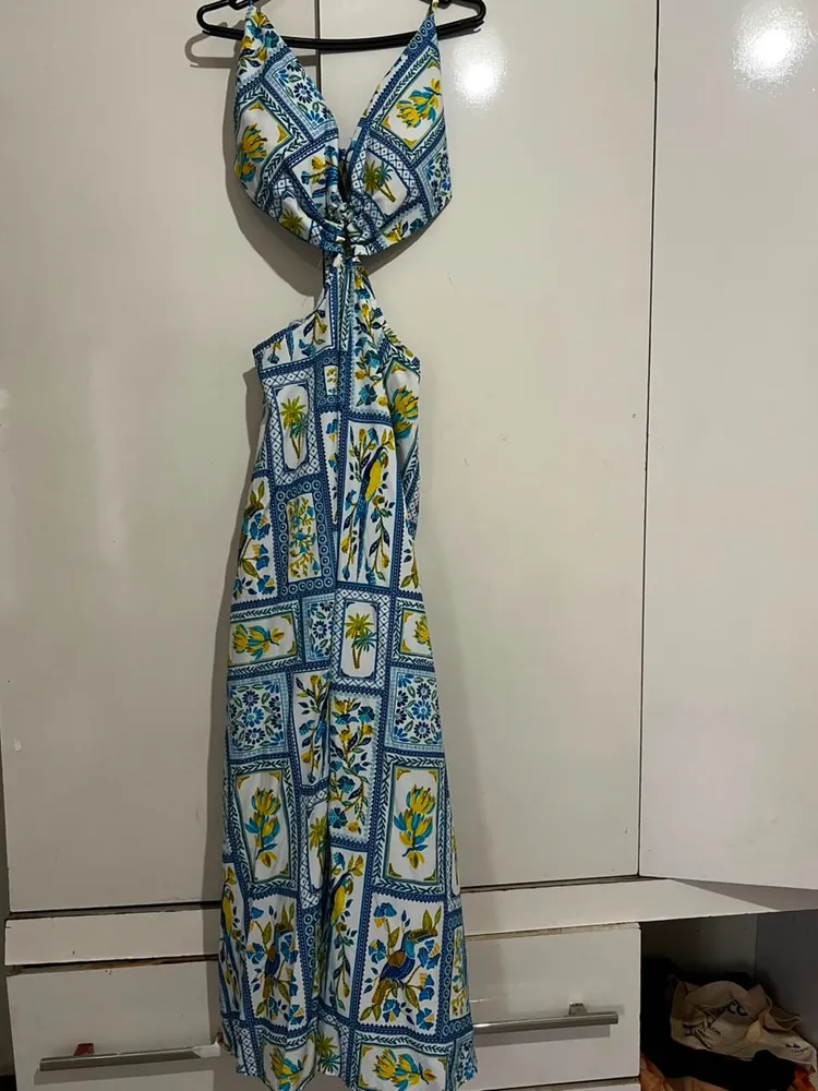 Vestido longo estampado inspiração Farm (tamanho único)
