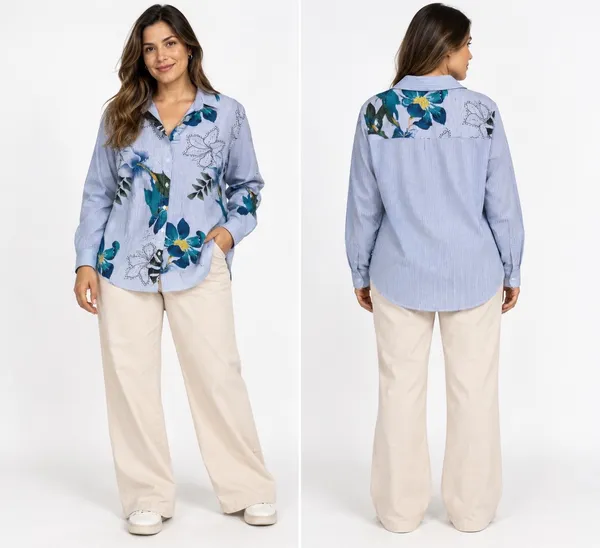 Camisa AK Casual 46 azul